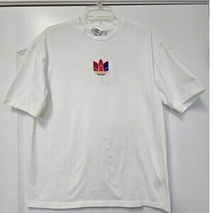Adidas Originals Women's 3D Trefoil T Shirt Pure White Size XSMALL Multi Color